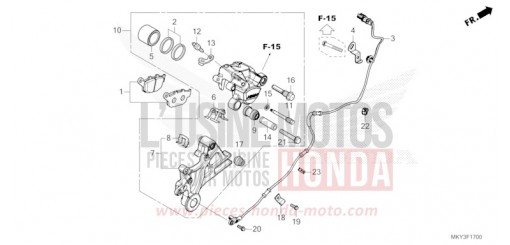 ETRIER DE FREIN ARRIERE CB650RAP de 2023